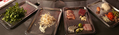 Teppanyaki favorites such as steak, chicken, seafood and fresh vegetables. Photo by Jeff Lawrence